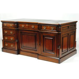 プレジデントデスク マホガニー 両袖デスク 160cm アンティーク