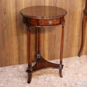 コンソールテーブル 70cm マホガニー 木製 完成品 半円 アンティーク