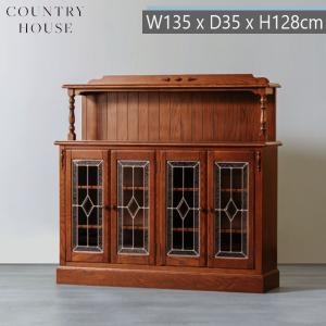 カントリーハウス 布張りスクリーン 3連 衝立 パーテーション 象嵌