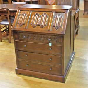 ライティングデスク 木製 象嵌 猫脚 机 チェスト イタリア製