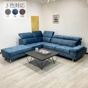 パッチワーク ソファ 3Pソファ チェスターフィールド調 革張り
