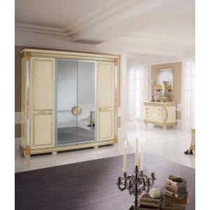 イタリア 4ドアワードローブ Liberty アレドクラシック 衣装ケース クローゼット キャビネット 高級家具