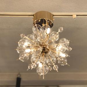 バブル シャボン玉 シャンデリア ゴールド シルバー オーロラ 6灯