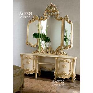 イタリア ドレッサーセット レオナルド 3点セット 鏡台 キャメル