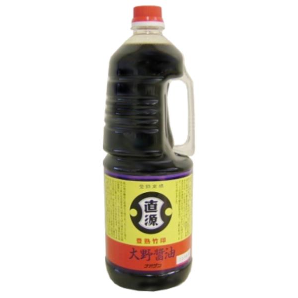 【Ｍ】直源醤油 竹印 濃口 1.8L ６本（１ケース） ＪＰ宅配100サイズ