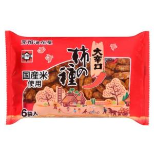 浪花屋 大辛口 柿の種 6袋入 １２個（１ケース） 【６袋パック】 宅配80サイズ｜hokuriku-umaimon