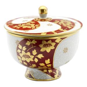 九谷焼 福島武山 香炉 赤絵牡丹獅子文 : 九谷焼 STYLeNCE スタイレンス