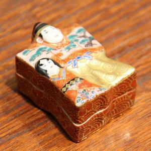 香合 茶道具 田中源彦 作 織部ハジキ香合 : 茶道具専門店 (有)菊池商店