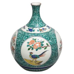 山岸政山 九谷焼6.6号 花瓶 吉田屋牡丹 : 北山堂 - 通販 - Yahoo