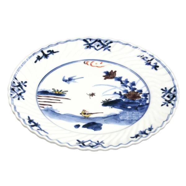 山本長左【宮内庁御用達】九谷焼ケーキ皿 天啓赤絵吉祥文