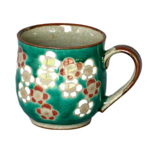 九谷焼 青風窯4号皿揃（5枚セット） 瓔珞紋時代画風SH-01 : 北山堂