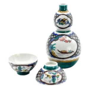 九谷焼 三代三ツ井為吉作 酒器 古九谷花鳥 : 九谷焼 STYLeNCE