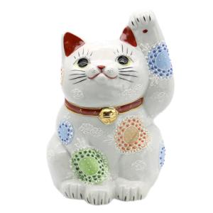 招き猫 置物 開運 縁起物 金運 貯金箱)常滑焼 招き猫（黒10号 左手