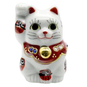 【願いが叶う】九谷焼 タッチ猫 下野邦子作 イッチン 華盛り 作家 招き猫 限定 下野邦子作 いっちん華盛招き猫です😸✨🌼 上絵付けだけでなく