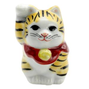 九谷焼 招き猫（右手金運招き猫）2号なでしこ : 北山堂 - 通販 - Yahoo