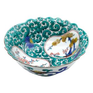 九谷焼 吉田美統【人間国宝】九谷焼ぐい呑み 金襴手花唐草 赤 : 北山堂