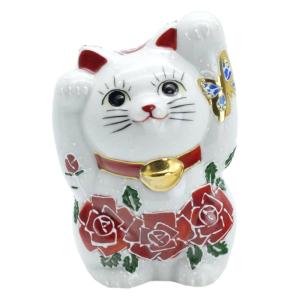 九谷焼 4.8号招き猫 花の宴｜ 置物 縁起物 招き猫 人気 ギフト 贈り物