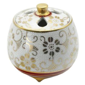 九谷焼 仲田錦玉 香炉 渦打青粒唐草 : 九谷焼 STYLeNCE スタイレンス