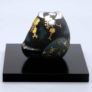 仲田錦玉 九谷焼3号福来朗(ふくろう)白金盛(...の詳細画像1