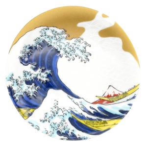 九谷焼 青風窯4号皿揃（5枚セット） 瓔珞紋時代画風SH-01 : 北山堂
