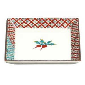 九谷焼 青郊窯3号角皿 赤かぶSK-003-P : 北山堂 - 通販 - Yahoo