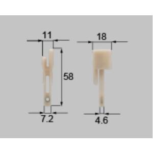 LIXIL新日軽ビル部品 網戸用部品：外れ止め (L)　自然色（A8ADP24）