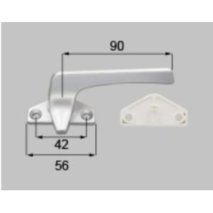 LIXIL新日軽ビル部品 カムラッチハンドル・ラッチ：カムラッチハンドル (R)　シルバー（A8KH...