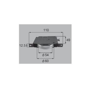 LIXIL新日軽ビル部品 戸車類：調整戸車 [ φ 60]　シルバー（A8LC258）