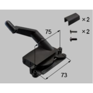 LIXIL新日軽ビル部品 ハンドル・クレセント・締り錠等：ルーバー用オペレーターハンドルセット (L...