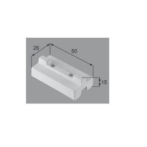 LIXIL新日軽ビル部品 外れ止め・振れ止め・ストッパー類：雨戸ストッパー　ホワイト（H8CAT3022）