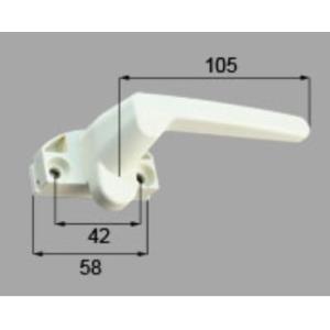 LIXIL新日軽ビル部品 カムラッチハンドル・ラッチ：カムラッチハンドル (R)　ホワイト（H8KH...