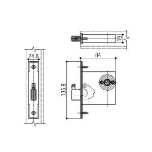 別途送料)永大産業住宅部品 クロゼットパーツ 折れ戸パーツ：下吊り元