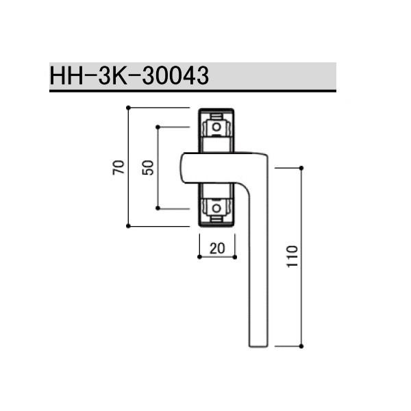 YKKAP エピソードNEO 補修用部品 窓商品 すべり出し窓カムラッチハンドル仕様：カムラッチハン...