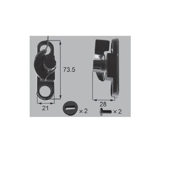 LIXIL新日軽ビル部品 ハンドル・クレセント・締り錠等：万能クレセント (R)　こはく（NCL32...