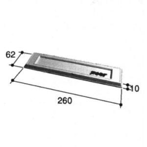 旧立山アルミ住宅部品 玄関引戸 ポストロ：ポスト口(中かまち)[PKD1184]