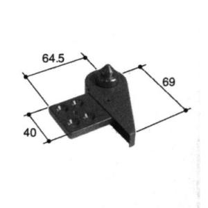 旧立山アルミ補修用部品 玄関ドア ピボットヒンジ：ピボットヒンジ(下枠)[PKD9702]　立山　対...
