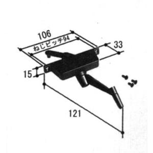 DAIKEN住宅 バネ座 クローザー付吊戸片引／2連片引用 左引用（PQK
