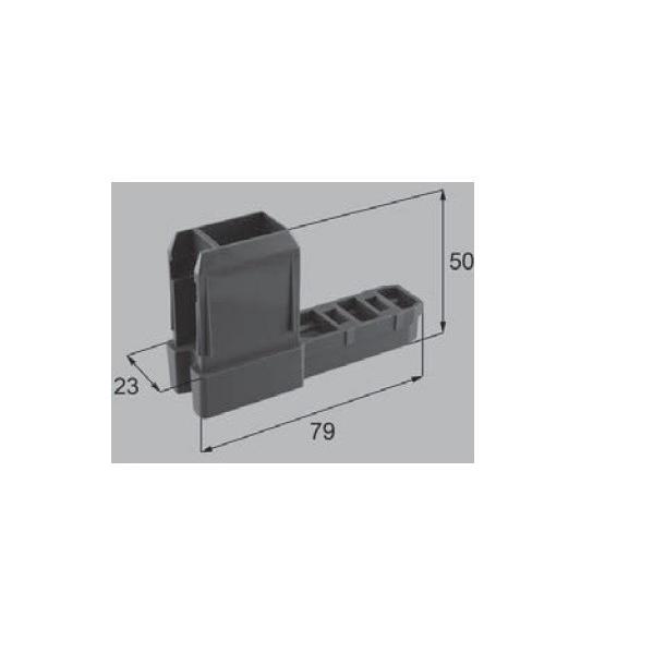 LIXIL新日軽ビル部品 雨戸用部品：コーナーブロック ( 凹 ・ テラス )　CBブラウン（R8G...