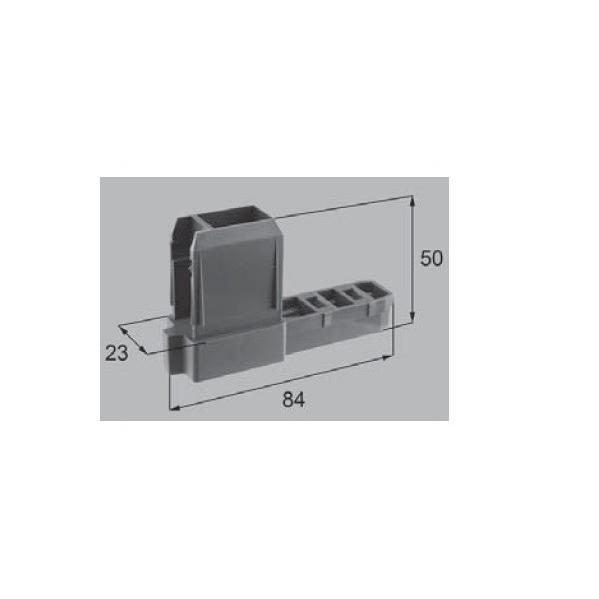 LIXIL新日軽ビル部品 雨戸用部品：コーナーブロック( 凸 ・ テラス )　CBブラウン（R8GP...