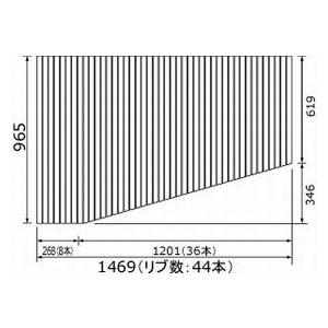 パナソニック水回り部品 バスルーム 風呂　巻きフタ 変形型：風呂フタ(長辺1470ミリ×短辺965ミ...