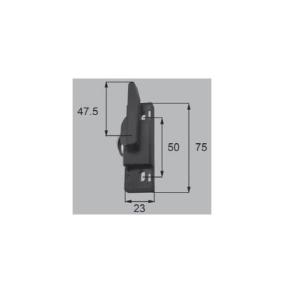 LIXIL新日軽ビル部品 ハンドル・クレセント・締り錠等：ルーバー用