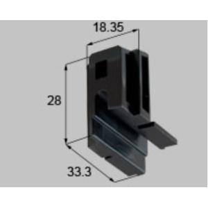 LIXIL新日軽ビル部品 ブロック・ライナー・スペーサー等：突合框下端ブロック(L)　ブラック系（S8GP1016L）｜hokusei2