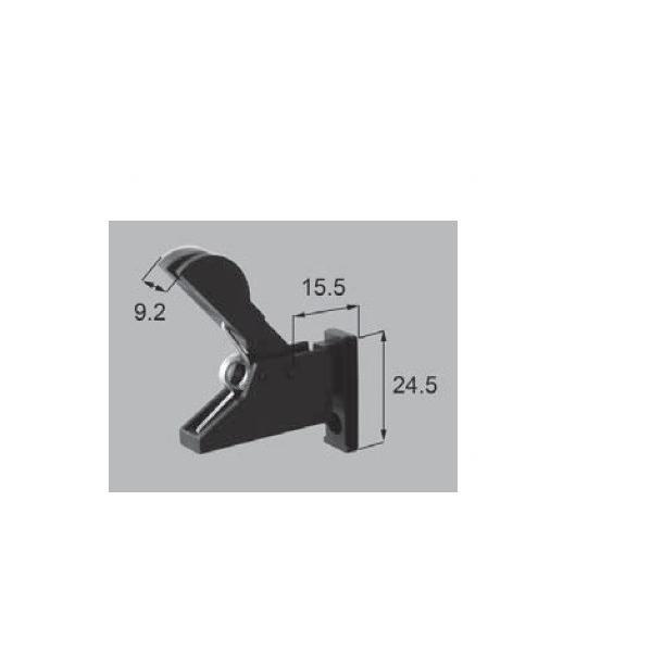 LIXIL新日軽ビル部品 網戸用部品：網戸縦框ガイド(A)(R)　ブラック系（S8GP1189R）