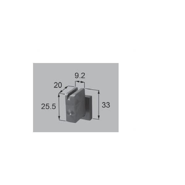 LIXIL新日軽ビル部品 網戸用部品：網戸縦框ガイド(B)(R)　ブラック系（S8GP1190R）