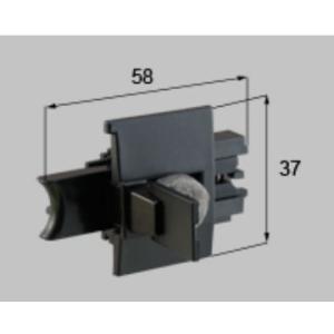 LIXIL新日軽ビル部品 ガイド類：上框ガイド (R)　ブラック系（S8GP1312R）