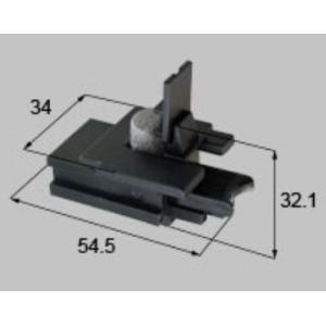 LIXIL新日軽ビル部品 ガイド類：上框ガイド (R)　ブラック系（S8GP1315R）