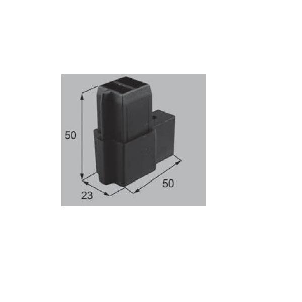 LIXIL新日軽ビル部品 雨戸用部品：上部コーナーブロック (R)　ブラック系（S8IB135）