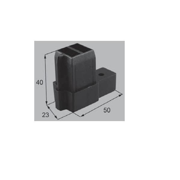 LIXIL新日軽ビル部品 雨戸用部品：下部コーナーブロック (R)　ブラック系（S8IB137）