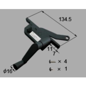LIXIL新日軽ビル部品 ハンドル・クレセント・締り錠等：ハンドル (L)　ブラック系（S8KH16...
