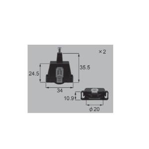 LIXIL新日軽ビル部品 網戸用部品：下戸車 ( 偏芯タイプ )　ブラック系（S8LC1058）｜hokusei2